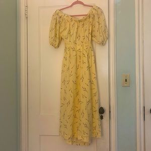 NWOT H&M never used Yellow Lavender Dress Small no tags